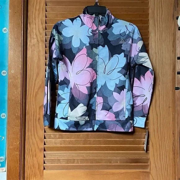 adidas Tops Adidas Girls Floral Print Track Jacket Size 12